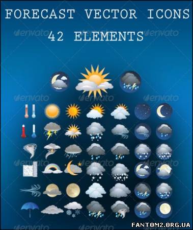 Зображення, постер Прогноз погоды - векторные иконки