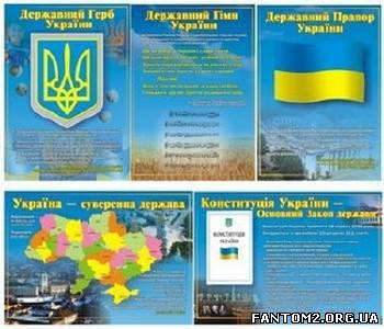 Зображення, постер Плакати для оформлення стенду з державною символікою України